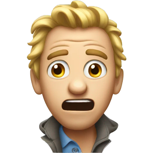 crazy person saying woah emoji
