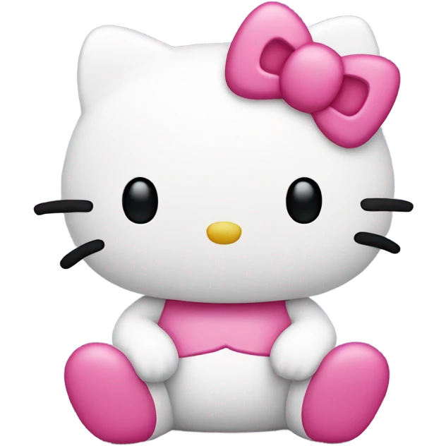 pink hello kitty sitting down  emoji