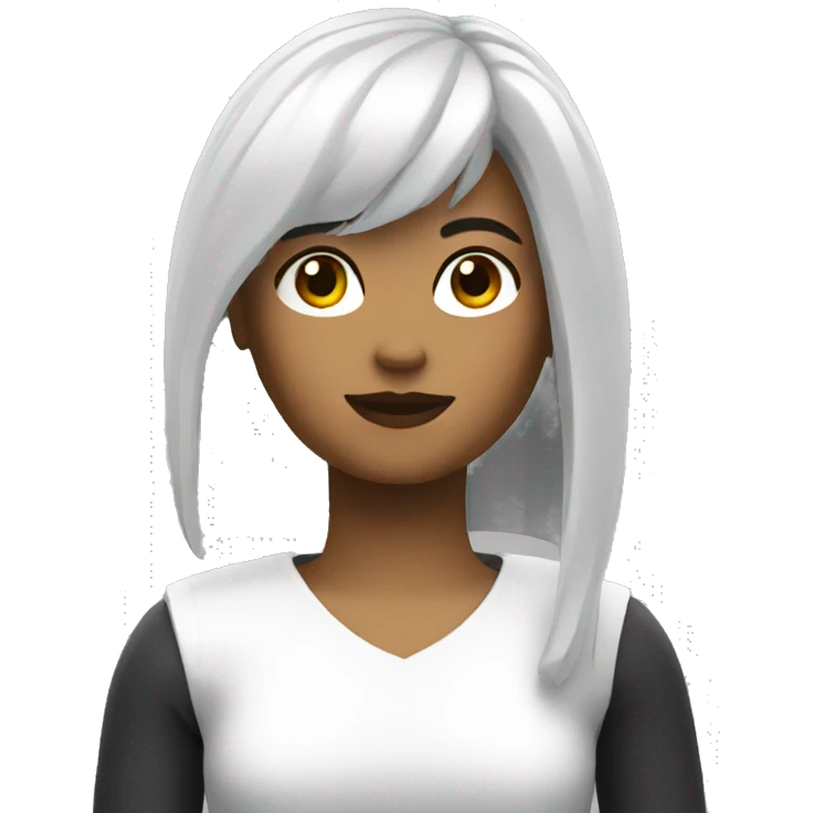 white , roblox female character emoji