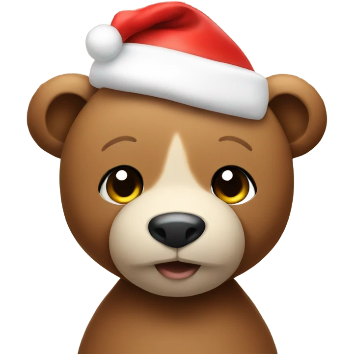 Teddy with Christmas hat emoji