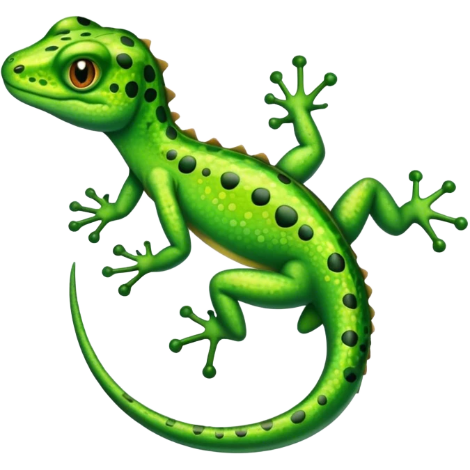 A green sloppy lizard emoji