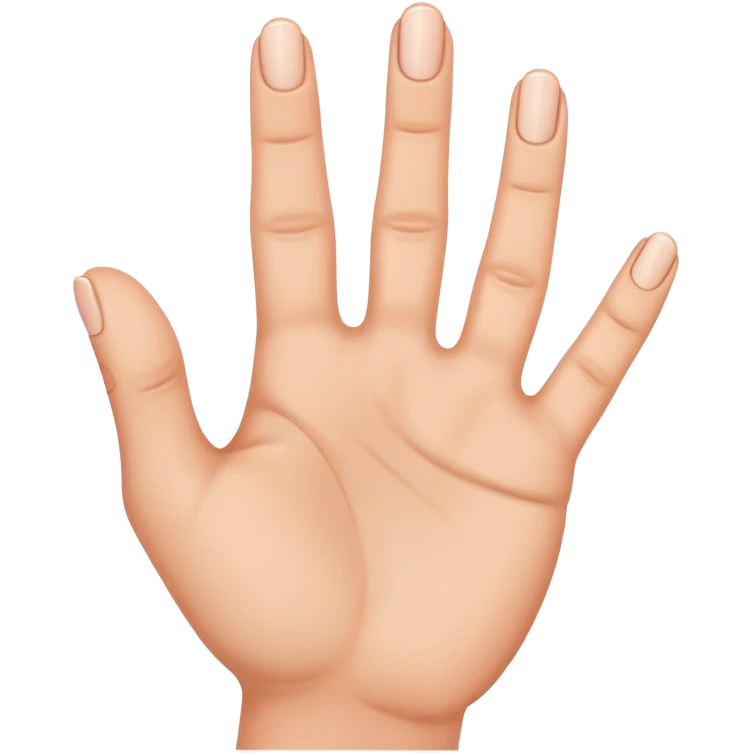 A hand with 4 fingers emoji