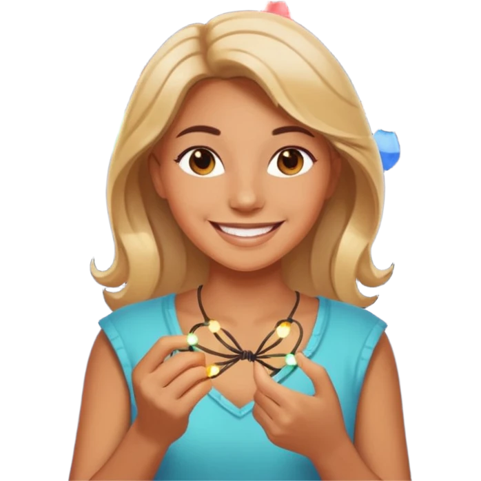 woMan posing with lights emoji