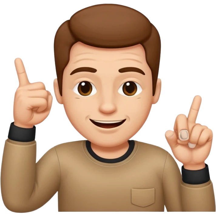 laid-back charismatic character giving a wink and finger guns, embodying alpha confidence and rizz emoji