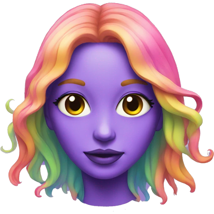 Psychedelic girl emoji