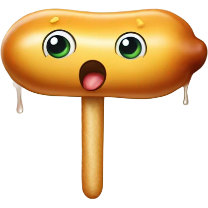 crying corndog emoji