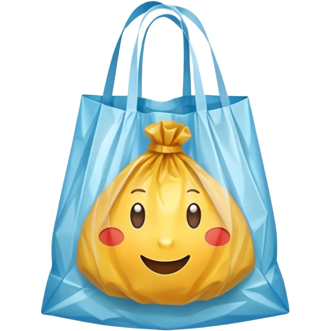 a plasticbag with handles in a simple vector style emoji