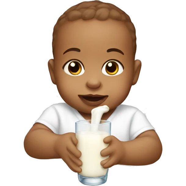 baby with a glass milk emoji