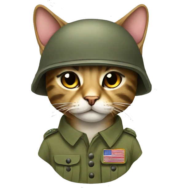 Army cat emoji