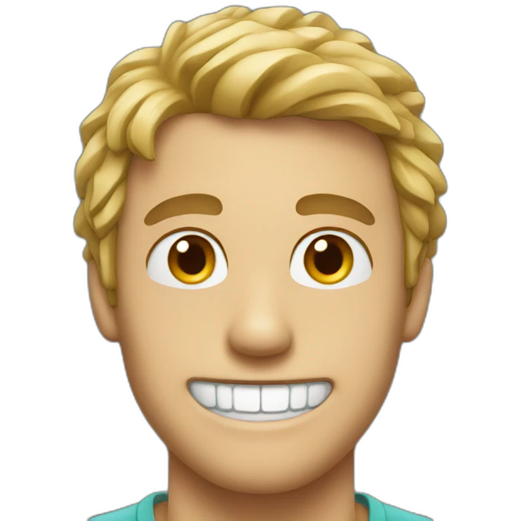 man smiling with teeth grill emoji