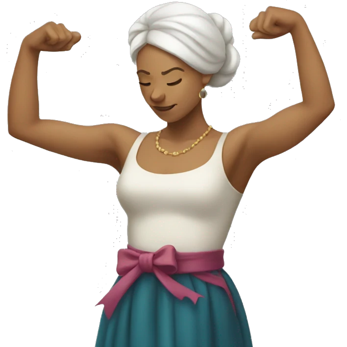 A lady doing a full body bow like a reverence  emoji