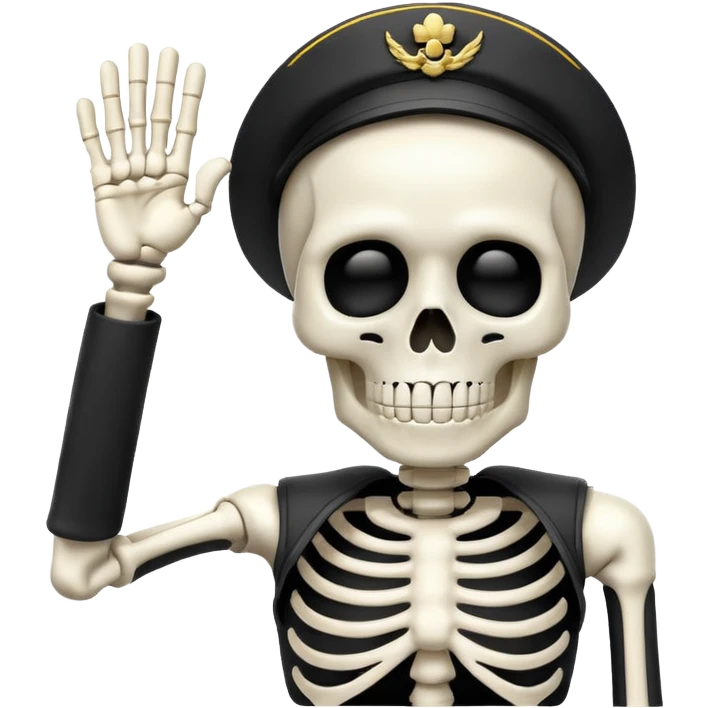 Skeleton salute emoji emoji