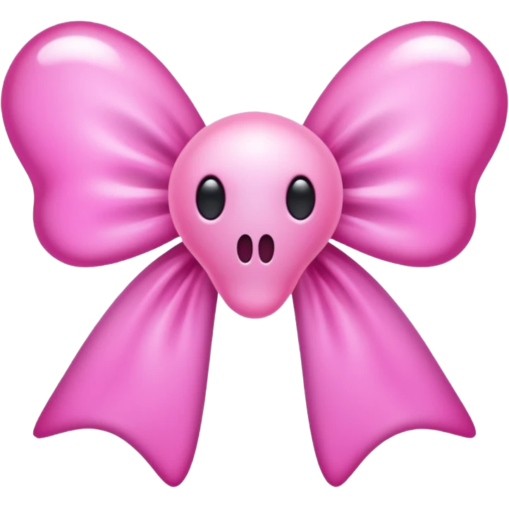 bow pink with ghost emoji