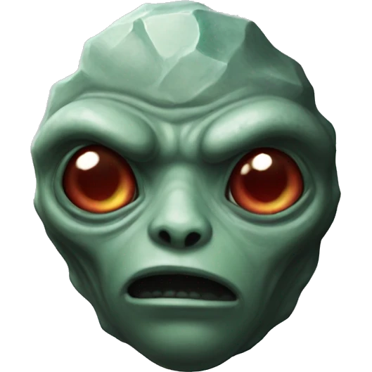 Alien stone emoji