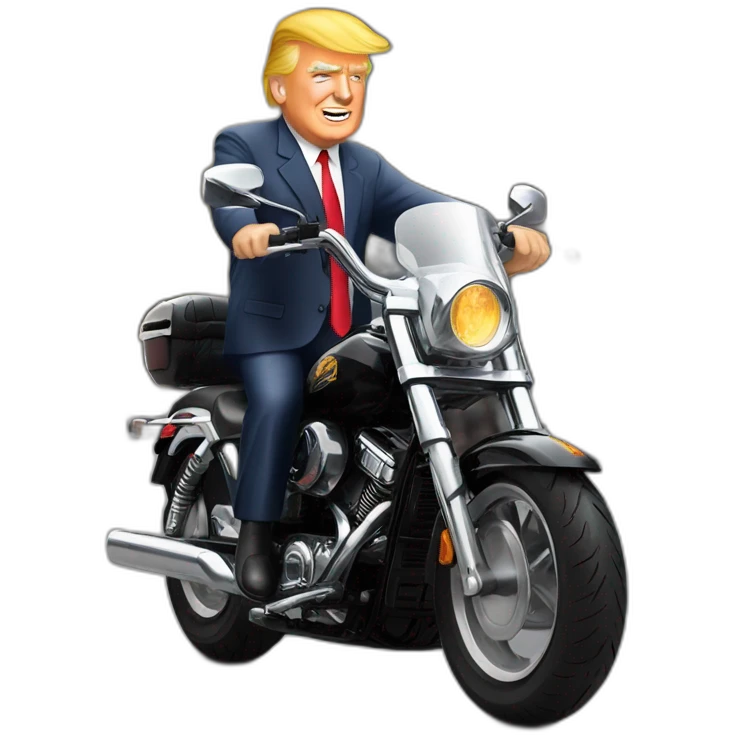 donald trump sur une moto emoji