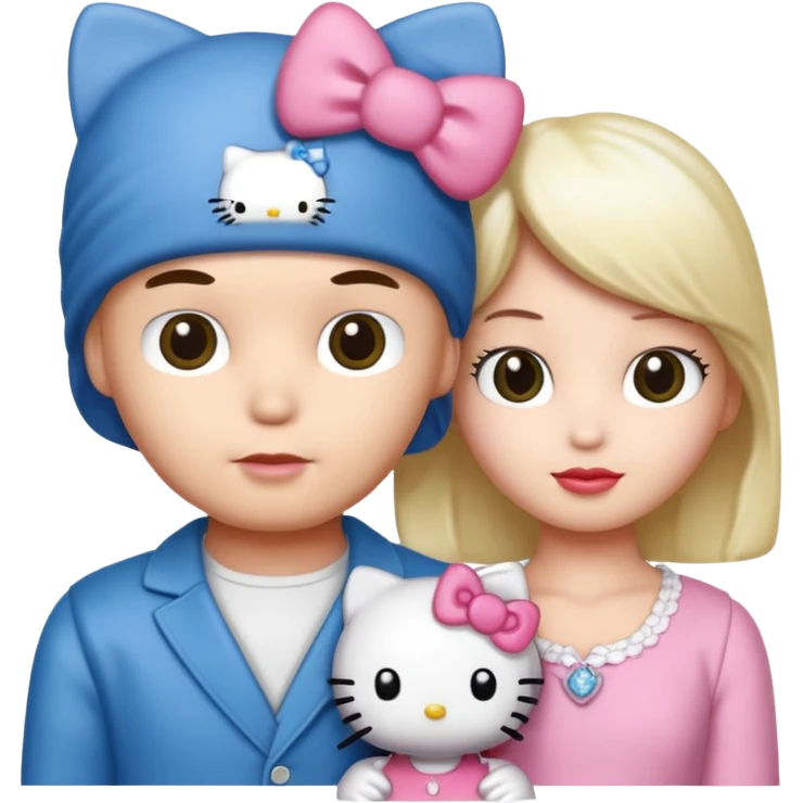 Hello kitty and Ken  emoji