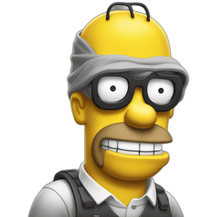 Homer Simpson who robs a bank  emoji