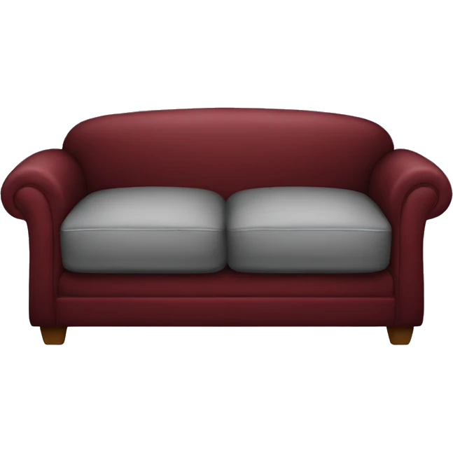 Dark red couch emoji