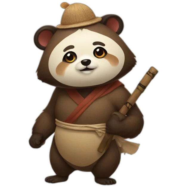 traditional japanese tanuki emoji