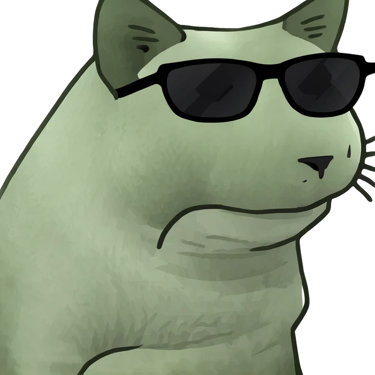 Cat with sunglasses emoji