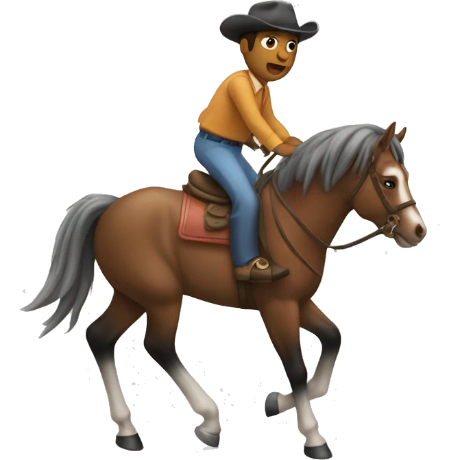 un caballo galopando emoji
