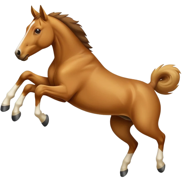 horse jumping over a dog emoji