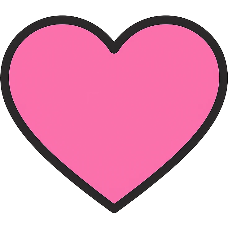 pink heart icon, minimal design, no text emoji