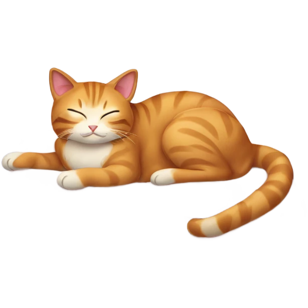 Glamorous cat sleeping in bed emoji