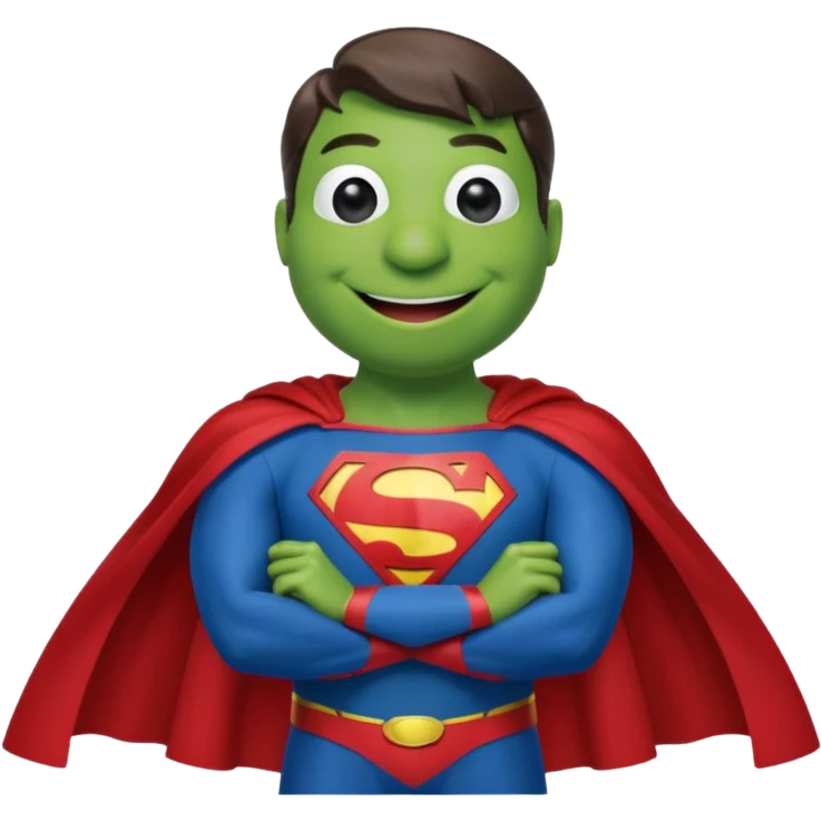 kermit as superman emoji