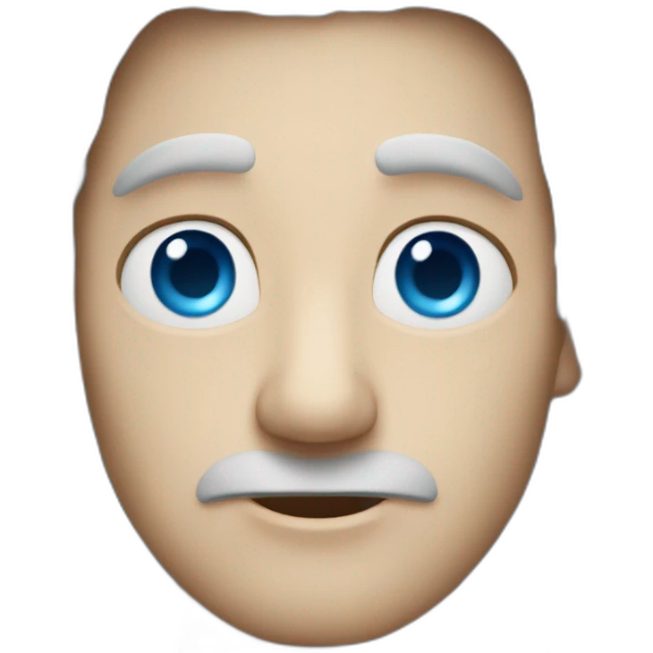 white Robert Ingelaere with blue eyes emoji