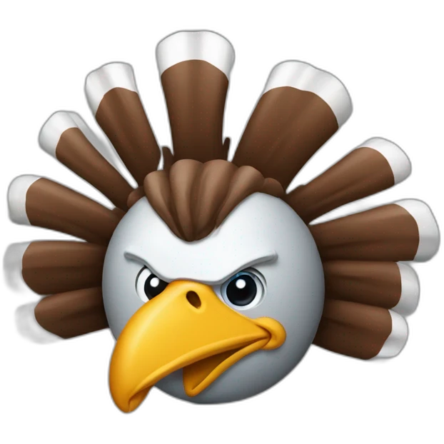 a turkey wearing a detroit lions helmet emoji