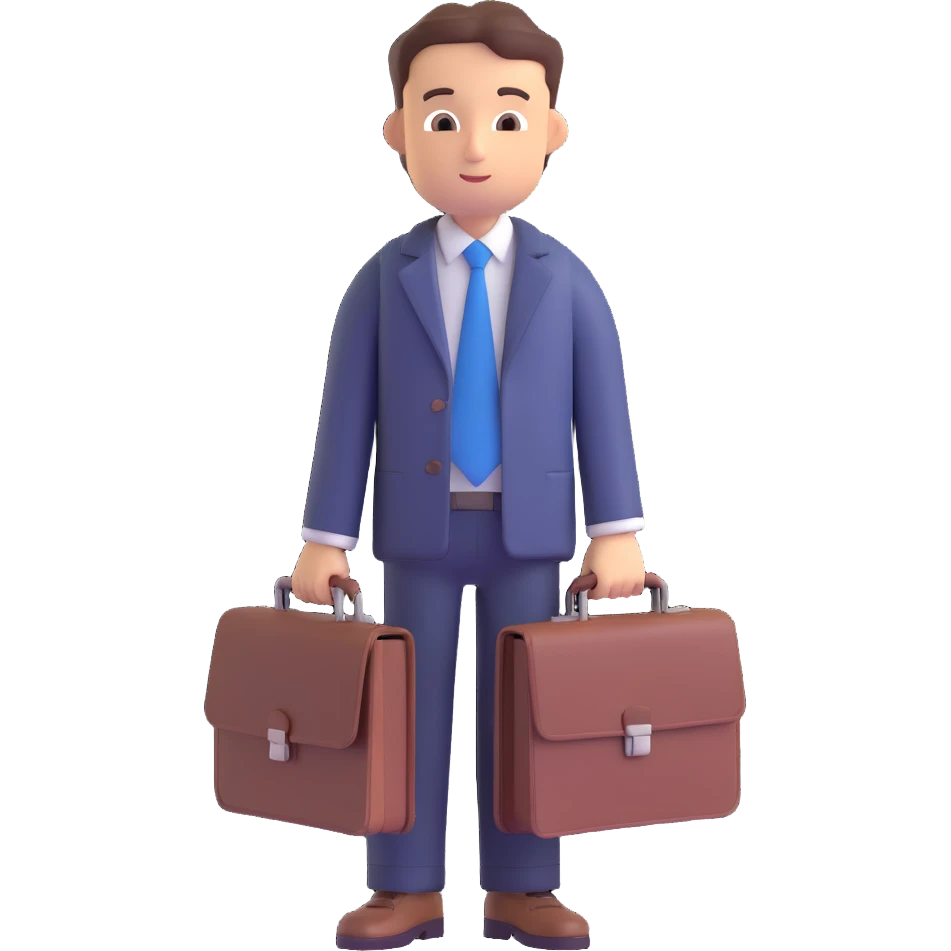 a person with a briefcase emoji