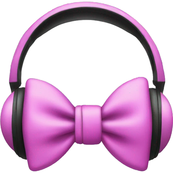 headphones with bow emoji