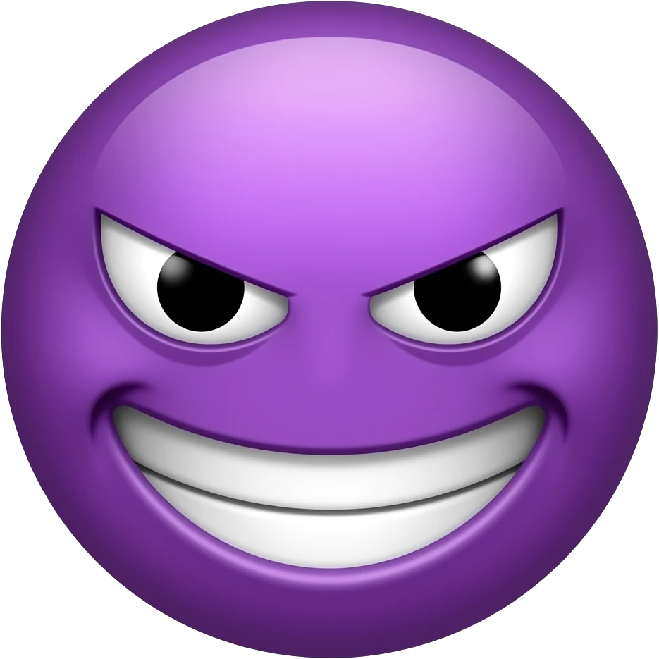 evil purple smile emoji