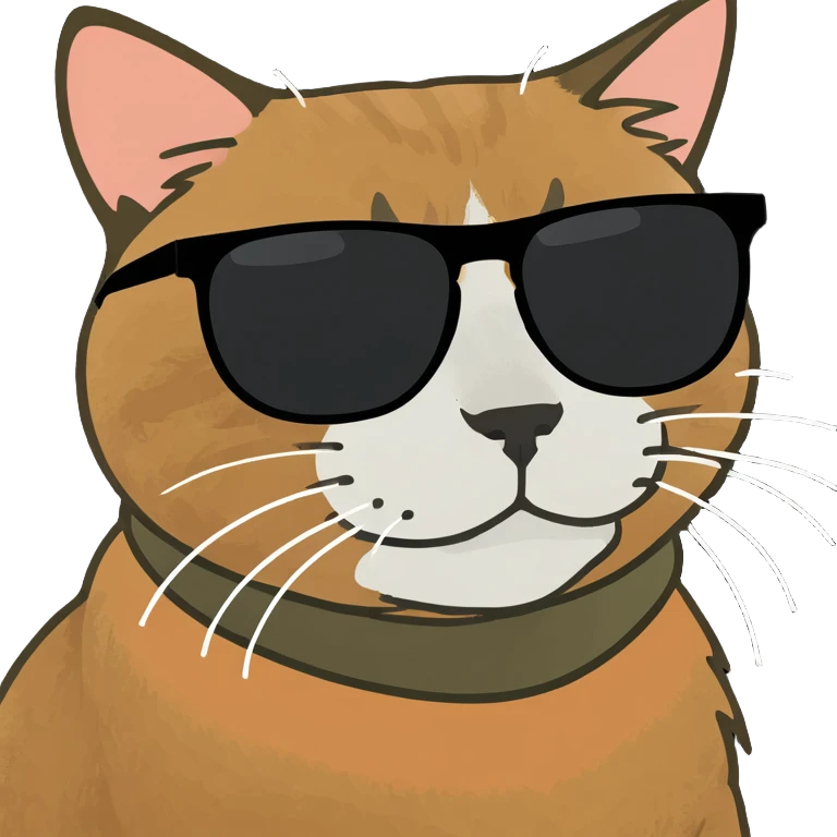 Cat with sunglasses emoji