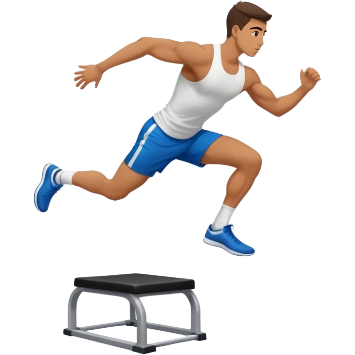 man Plyometric-step-up side-view emoji