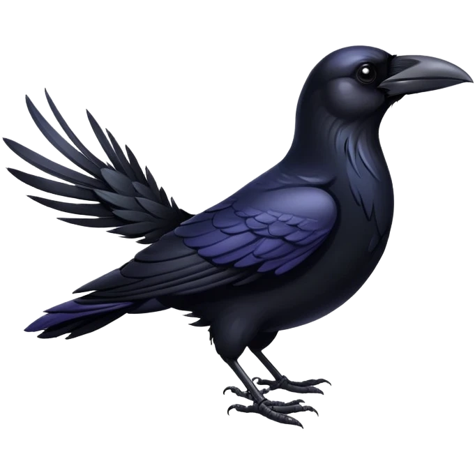 raven black bird emoji