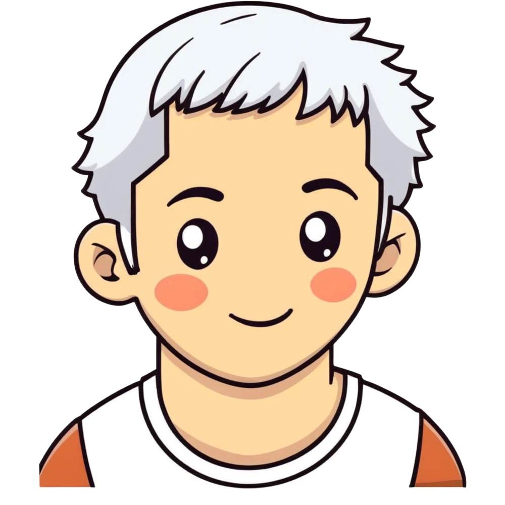 Carlos from Descendants, son of Cruella de Vil, white and black hair, freckles emoji