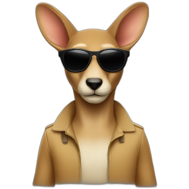 bad kangourou black sunglasses emoji