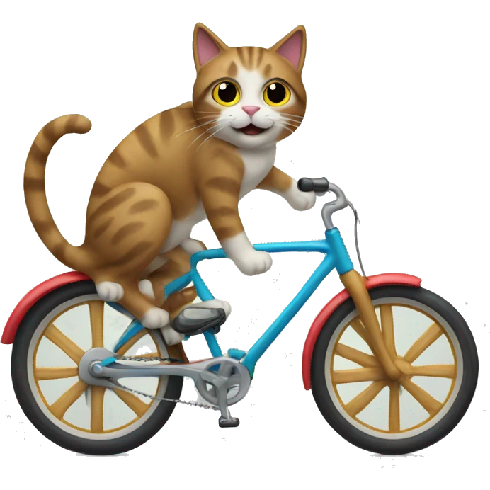 cat ride on bike emoji