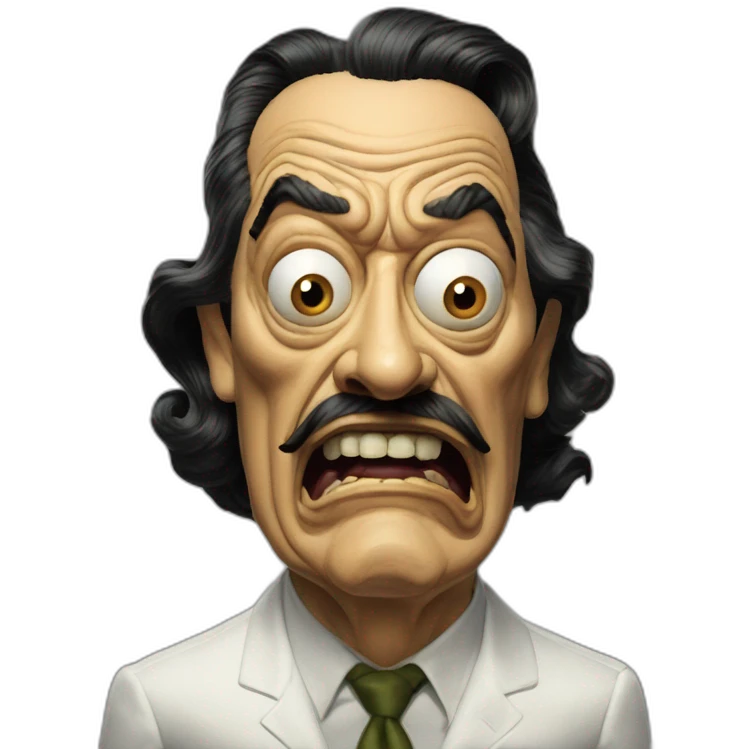 Salvador Dali angry doomguy emoji