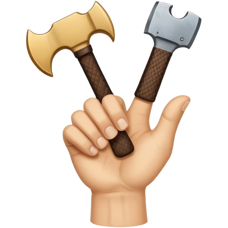 Generate axe em jacks hand sign which is kind of like an “L” made with your thumb, pointer, and middle finger — emoji
