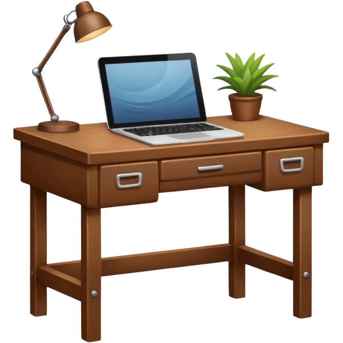 wood simple desk  emoji