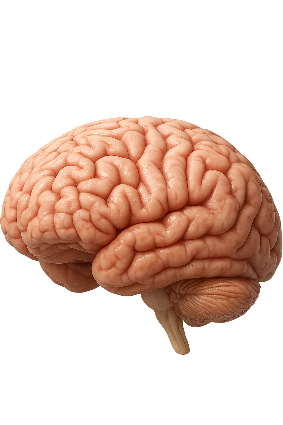 cervello umano anatomico in 3d, iperrealistica in 3d emoji