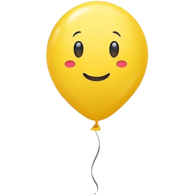one yellow balloon emoji