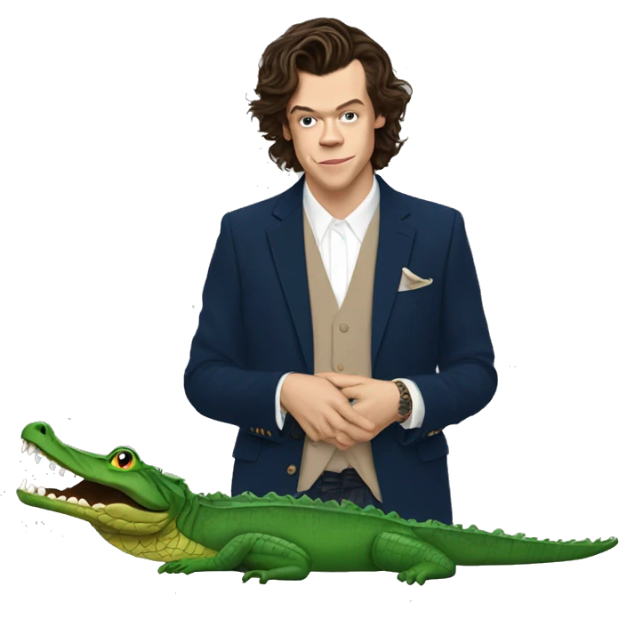 harry styles with gators emoji