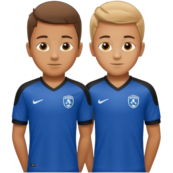 two brothers playings soccer emoji