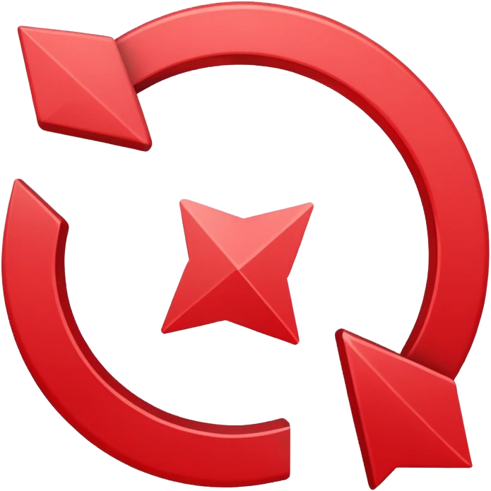 Prompt 15: "Is your backup plan."
Graphic: 🔄 Refresh/loop arrows icon (white with red highlights).
Animation: Arrows rotate smoothly.
Background: Transparent. emoji