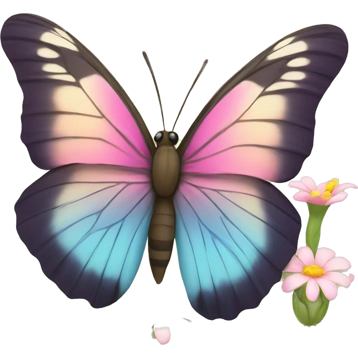 Butterfly on flower emoji