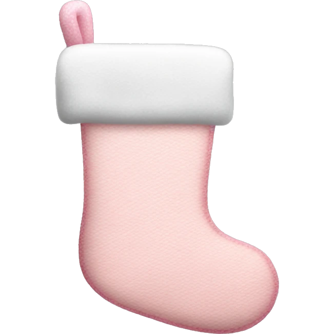 light pink Christmas stocking emoji